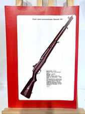 Ancienne Affiche document militaire Fusil Garand M1 ww1 ww2