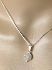 Collier en argent 925 Pierre De Lune  femme thanina bijoux