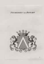 1830 Bongart Bongard Blason Gravure Sur Cuivre