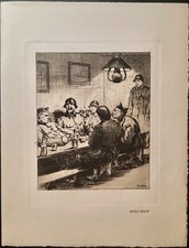 Gravure de R. Renefer pour l'illustration du Cabaret d'A. Arnoux 1922