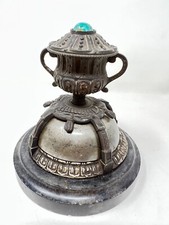 Sonnette de Table Cloche Comptoir Hotel Bell Antique Doorbell Marbre & Guirlande