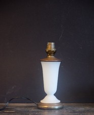 Petite lampe de chevet art déco française verre opaline 1930 - 1940