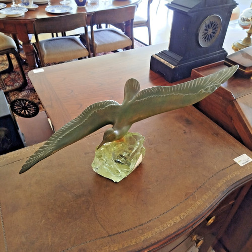 Sculpture mouette art deco - sculpture,