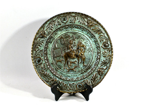 Assiette ancienne laiton - en,