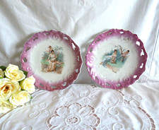 Paire assiettes anciennes