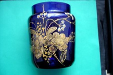 VASE BLEU COBALT émaillé