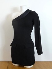 ? Robe Blazer Noir avec 1 Epaule Dénudée et 1 Manche Longue- Taille S- Zara