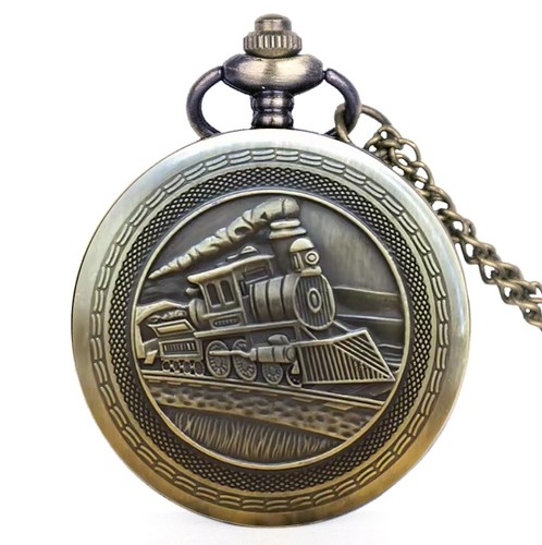 Montre gousset train - train, ancien