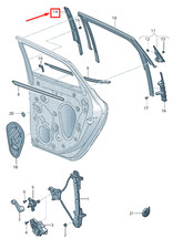 Garniture de 6F9839901B041 cadre de fenêtre de porte extérieure arrière gauche
