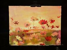 Tableau coucher de soleil, peinture à l'huile, œuvre d'art, signé, plaque HDF, ArtSorokina 