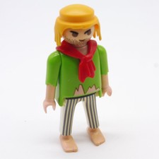12424 Playmobil Homme Pirate Vert Pantalon à Rayures Foulard Rouge Pieds Nus Jau