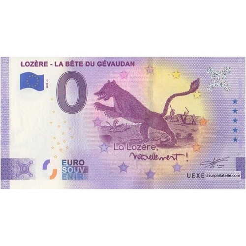 Billet souvenir lozere - souvenir,