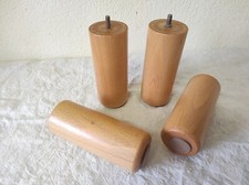 4 Pieds de lit en bois à visser de 17,5 cm de haut