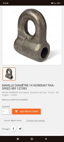 Manilles 14mm pour epareuse