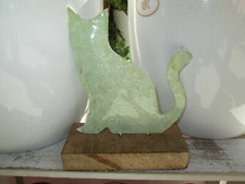 Déco,Chat sur socle en