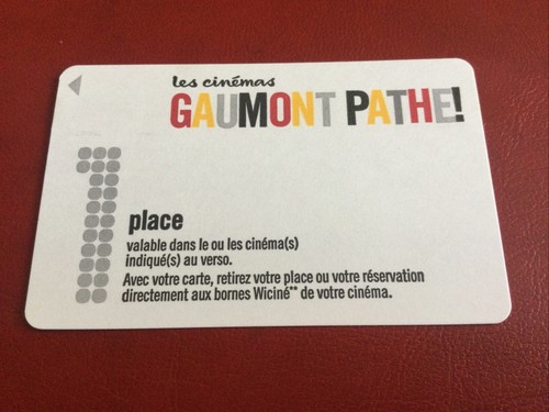 Telecarte carte cinema - carte,