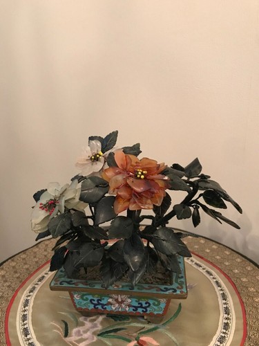 Cloisonne pot jardiniere - cloisonne, arbre
