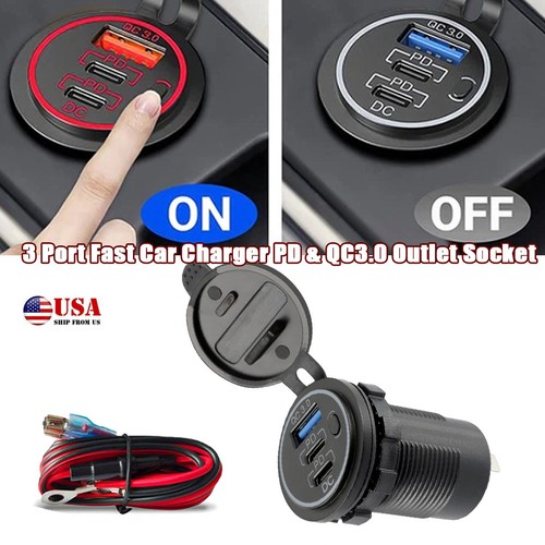 Usb car boat charger socket - boat,