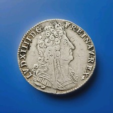 Louis XIV, 1/4 Quart Ecu Aux 3 Couronnes 1710 T Nantes Belle Qualité,  7,54grs