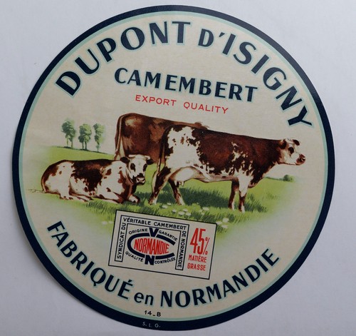 Etiquette ancienne camembert