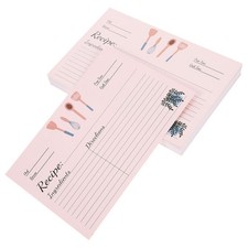  100 Pcs Fiche Recette Cartes