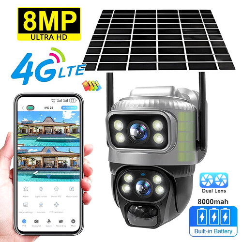Caméra surveillance solaire - caméra,