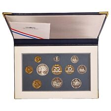 France - Coffret BE 1993 - 11 pièces en francs - Belle Épreuve - avec certificat