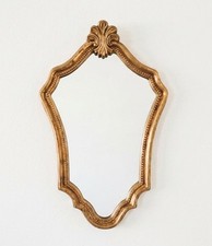Miroir doré ancien stuc et