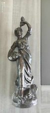 statue en regule vendangeuse patine brune d apres charles ruchot