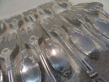 10 fourchettes à gateaux métal argenté saglier Frères Arcole Empire 14,8cm