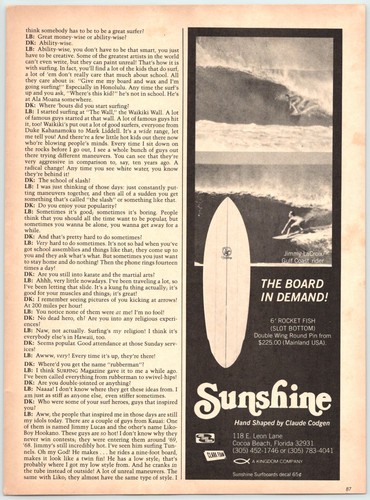 1980 sunshine surfboards - 1980,
