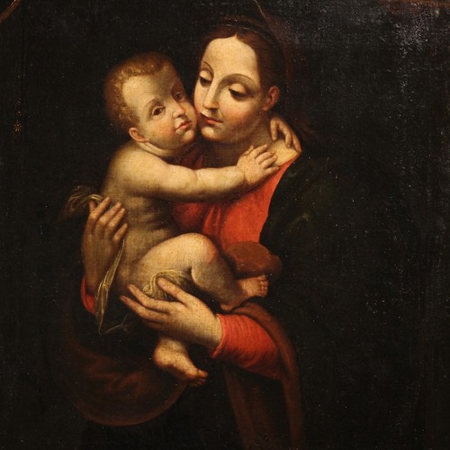 Ancien tableau italien - , vierge