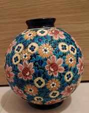 Vase boule emaux longwy - vase,