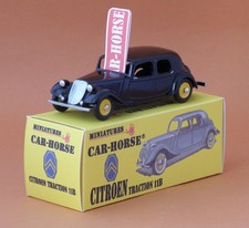 Car-Horse Citroen Traction 11 bl noire style Dinky CIJ JRD ancien stock