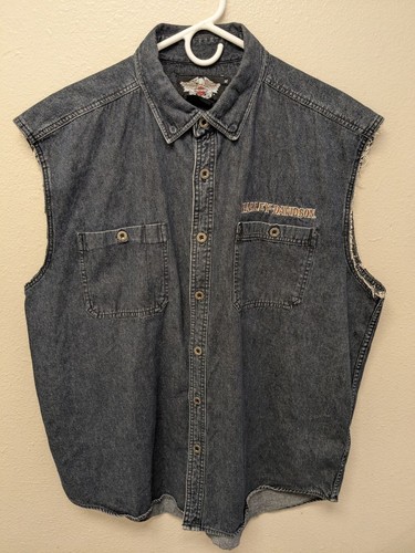Harley davidson denim - denim, shirt