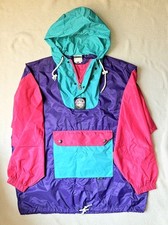 KWAY INTERNATIONAL Coupe Vent Multicolore Vintage 1990 TB État Taille L