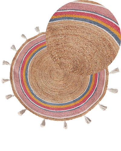 Tapis boho rond tissé - boho,