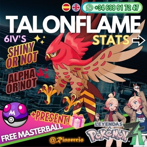 Talonflame shiny alpha 6ivs - talonflame,