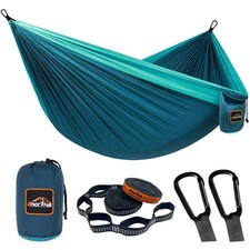 Camping Hammock, hamac de Voyage en Nylon Super léger et Portable avec Deux S...