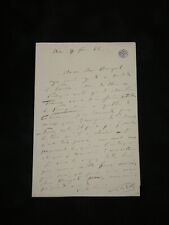 Emile Paladilhe, Lettre autographe signée adressé à Heugel 1886