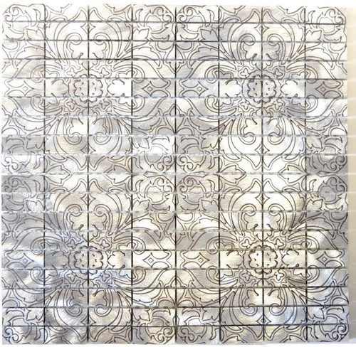 Mosaïque carreau aluminium