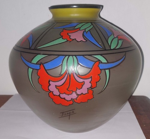 Grand vase emaille art - emaille, deco