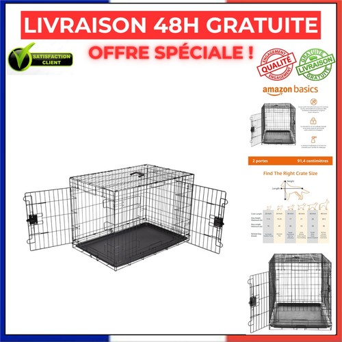Cage chien pliable métal - , 91,4