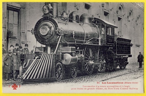 Cpa etats unis locomotive - unis,