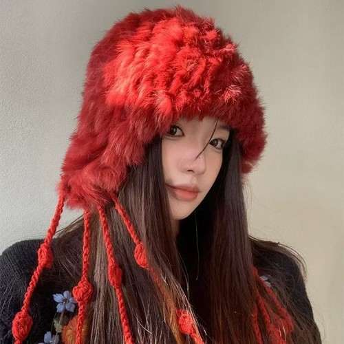 Chapeau béret fourrure - en,