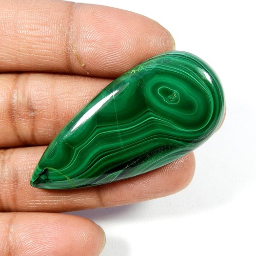 Cabochon poli - , vert