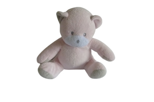 Doudou peluche ours rose comme