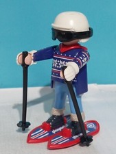 PLAYMOBIL FIGURINE SKIEUR HIVER NEIGE GLACE SPORT SKI SKIEURS SKIS