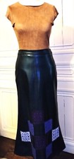 IN LOVE CARLING  JUPE SKIRT PVC SOUPLE T2 OU  T 34/36
