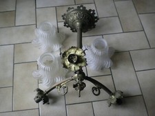 Lustre ancien en laiton, 3